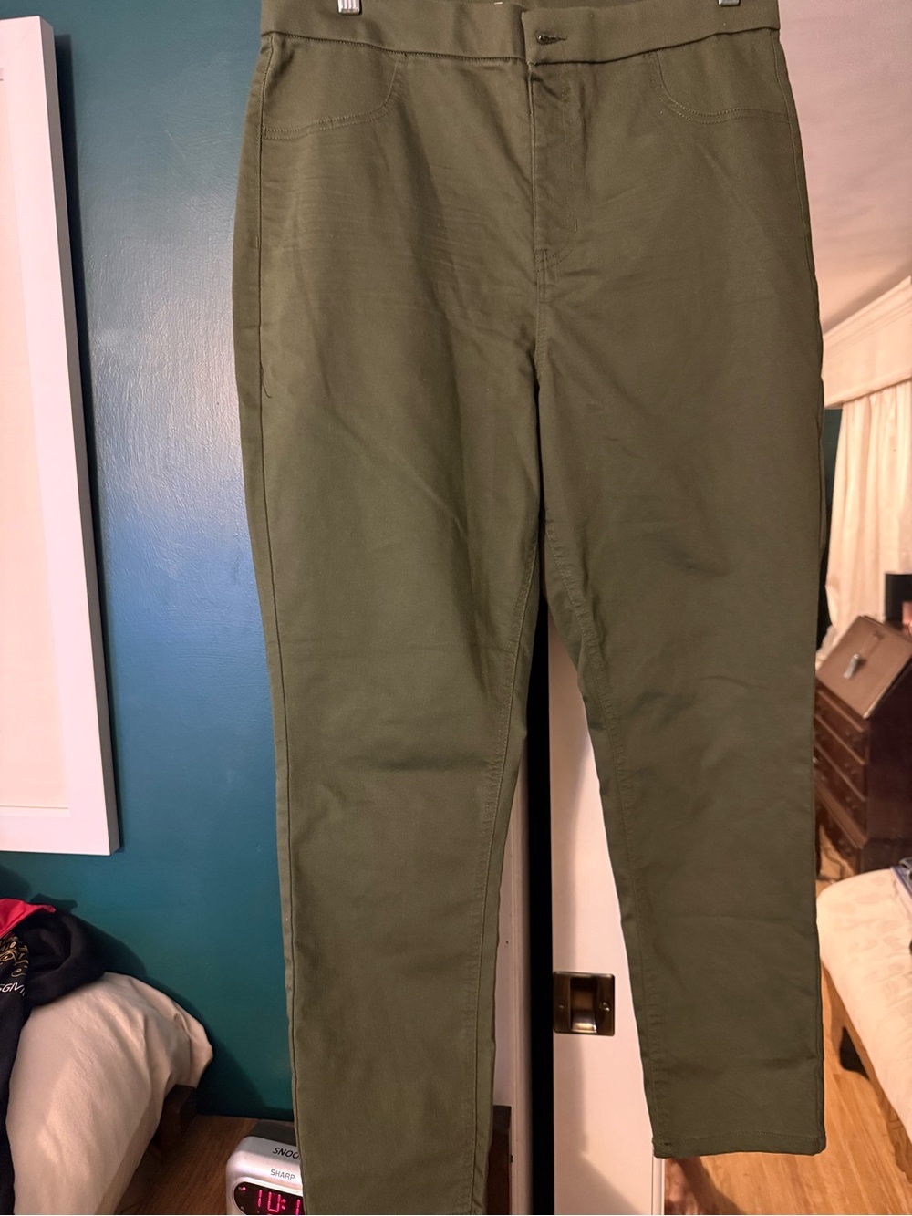 Olive Green women’s Stretch Casual Pants